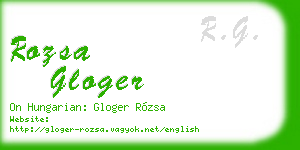 rozsa gloger business card